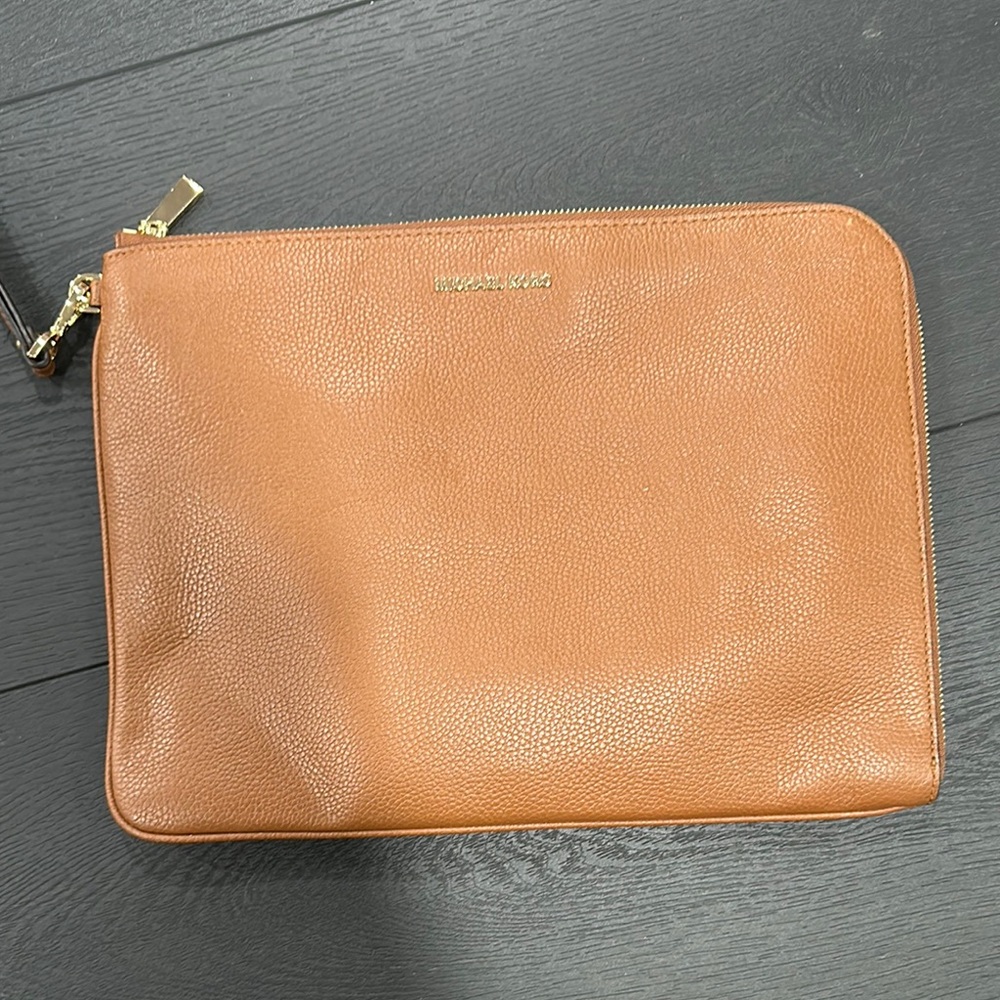 Michael Kors Tan Leather Clutch